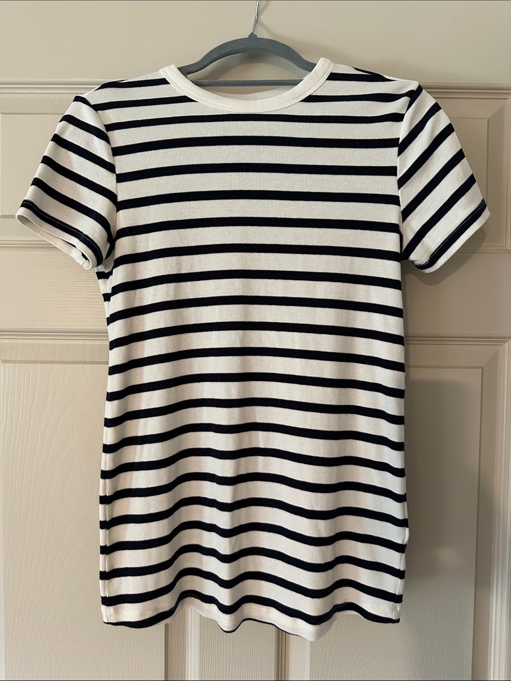 Maternity Black & White Striped Top